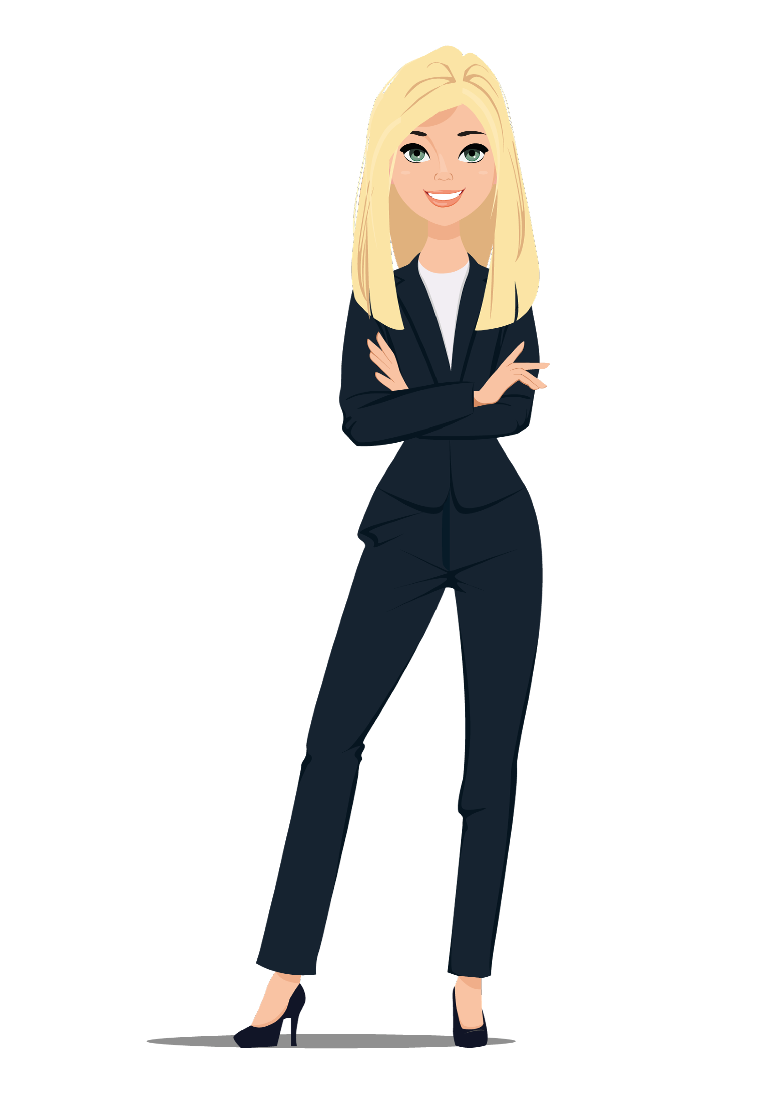 Naomi is a mortgage broker stood with her arms folded and smiling.